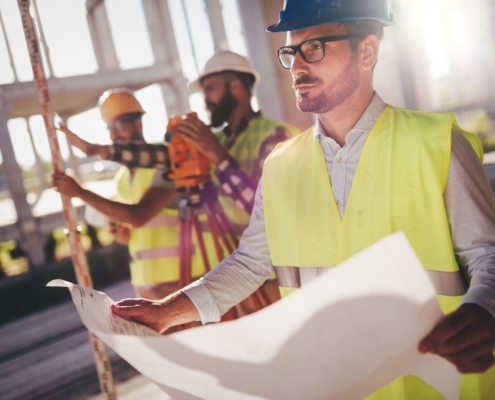 construction workers completing a job